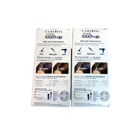 Clairol Root Touch-Up Colorblend Hair Color 5G Medium Golden Brown - Picture 2 of 6